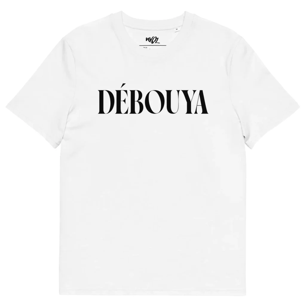 t-shirt débouya nèg a vyé manni blanc