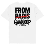 t-shirt from gwadloup blanc dos nèg a vyé manni