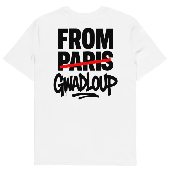 t-shirt from gwadloup blanc dos nèg a vyé manni