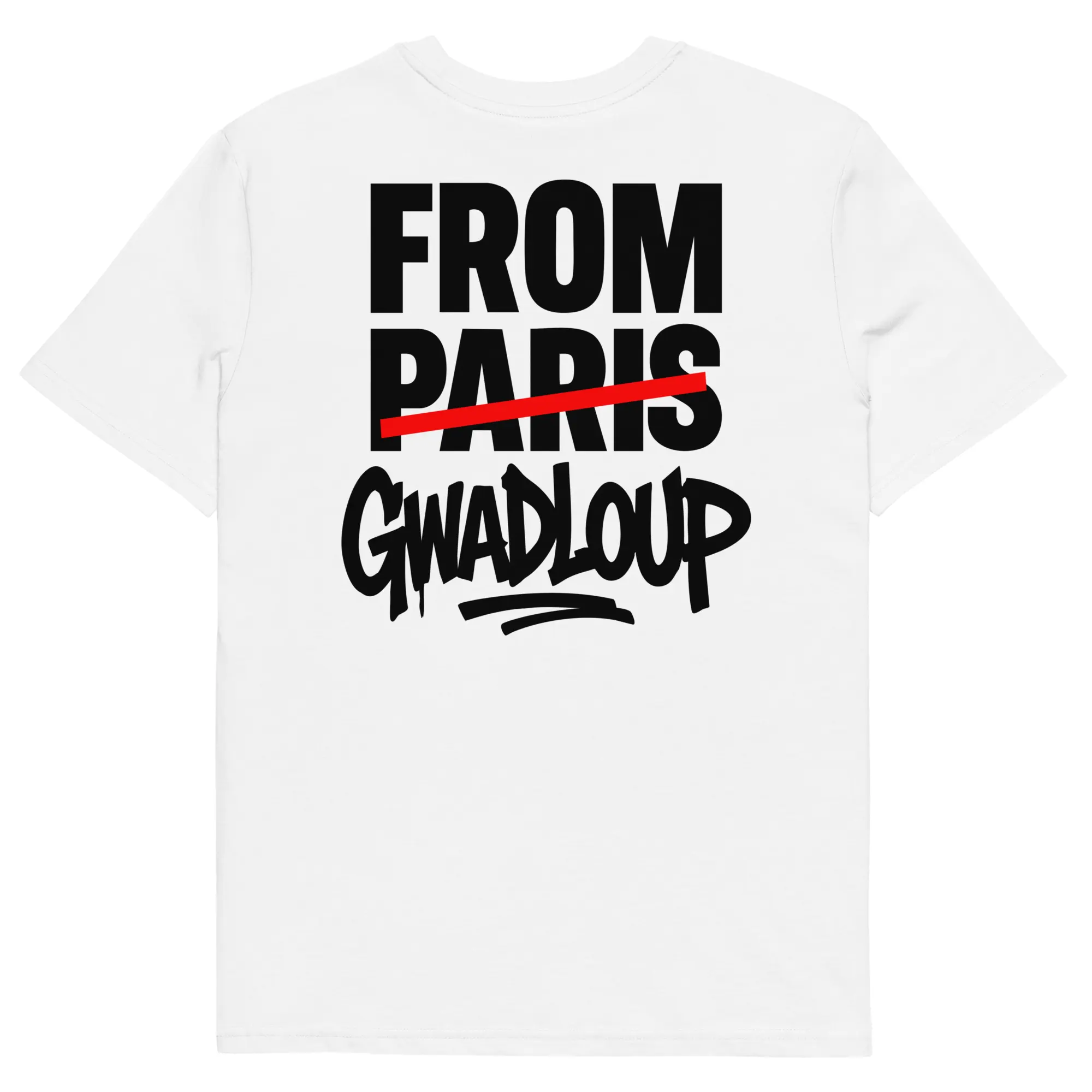 t-shirt from gwadloup blanc dos nèg a vyé manni