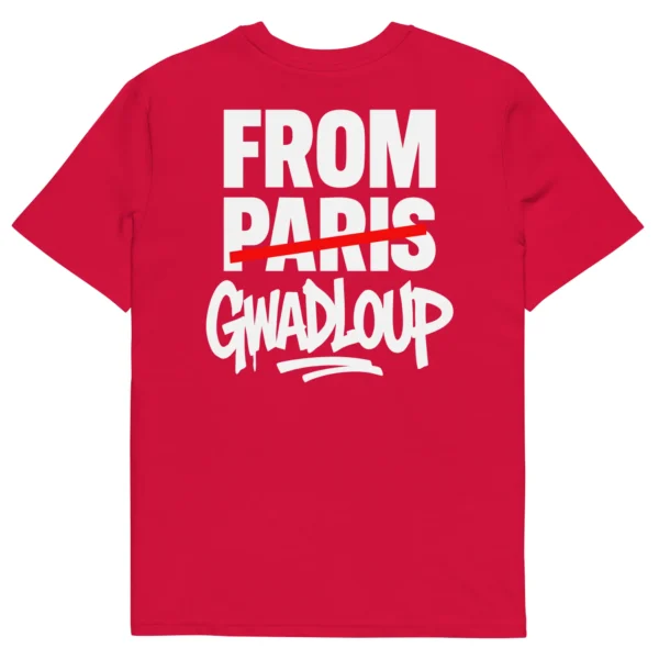 t-shirt from gwadloup nèg a vyé manni rouge dos