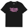 t-shirt noir pran douvan avan douvan pranw typograghie rose nèg a vyé manni