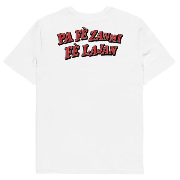 t-shirt pa fè zanmi nèg a vyé manni dos